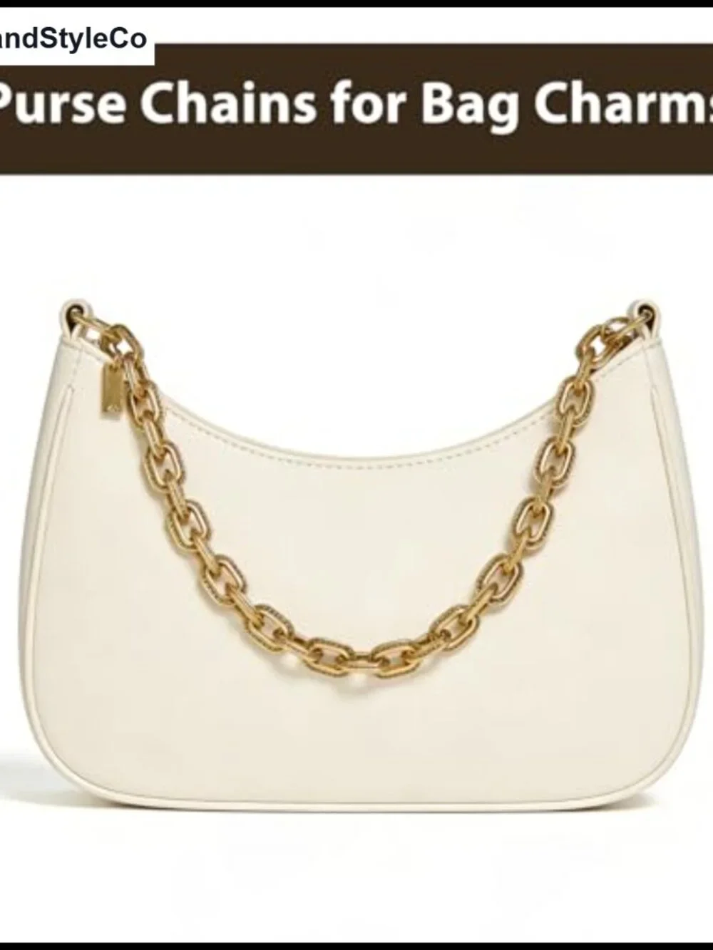 Vintage Gold Metal Chain Charm for Handbag Wallet Keychain